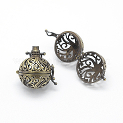 Pendentifs de cage de placage en laiton&nbsp;LS-KK-F722-64AB-RS