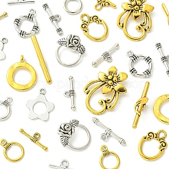 8 Stile Knebelverschlüsse aus tibetischer Legierung&nbsp;FIND-FS0002-43
