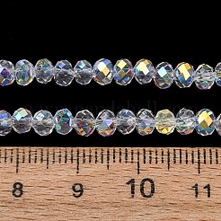 Electroplate transparentes abalorios de vidrio hebras&nbsp;EGLA-A046-01A-21