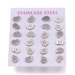 Pendientes de botón de acero inoxidable 304 resistentes al deslustre&nbsp;EJEW-N045-03P