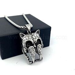 Collares colgantes vintage de acero inoxidable 304 con diseño de animales punk&nbsp;KT0388