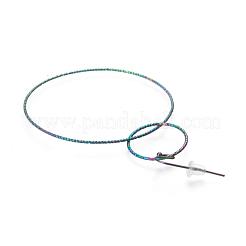 Orecchini pendenti in acciaio inossidabile 304 con placcatura sotto vuoto pvd&nbsp;EJEW-L237-02M