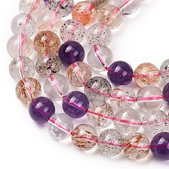 Brins de perles de quartz super sept naturelles&nbsp;GG-CBAA8F4-A03-8mm