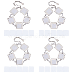 4 Stück Legierungs-Wärmeübertragungs-Rohling-Gliederarmbandherstellung&nbsp;FIND-PH0024-43