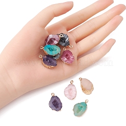 Pendenti in resina geode druzy 10 pz 5 colori&nbsp;RESI-YW0001-47