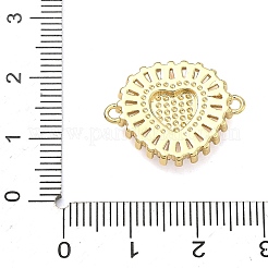 Ciondoli connettore in ottone con pavé di zirconi cubici trasparenti&nbsp;KK-A293-12G