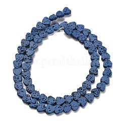 Fili di perline sintetiche tinte in pietra lavica&nbsp;G-R010-01I