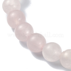 Braccialetti elasticizzati con perline rotonde di quarzo rosa naturale&nbsp;BJEW-JB09881-06