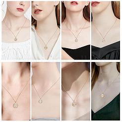 925 argent sterling 12 constellation collier or horoscope signe du zodiaque collier rond pendentif astrologie collier avec zircons bijoux d'anniversaire cadeau pour femmes hommes&nbsp;JN1089B