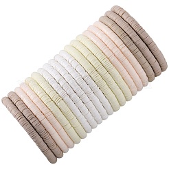 Set di braccialetti elasticizzati da surfista Heishi in argilla polimerica&nbsp;BJEW-SW00127