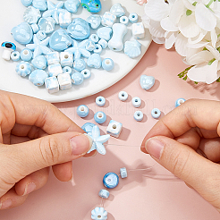 Perles en porcelaine manuelles&nbsp;PORC-HS0001-09