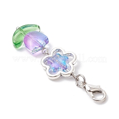 6 pieza de decoraciones colgantes de vidrio con forma de estrella de tulipán de 6 colores&nbsp;HJEW-JM02847