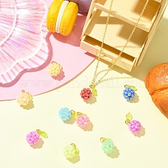 10 Stück 10 Farben Glasperlen Obst Charms&nbsp;PALLOY-YW00080