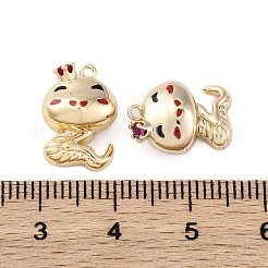 Pendentifs avec zircon cubiques à micro-pavés en laiton&nbsp;KK-P289-18G
