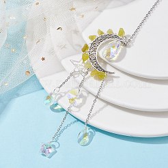 Ornements suspendus en alliage lune et étoile&nbsp;HJEW-TA00096-01