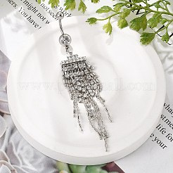 Legierung Kristall Strass baumeln gebogene Hantel Bauch Ringe&nbsp;LS-AJEW-R007-04P-03