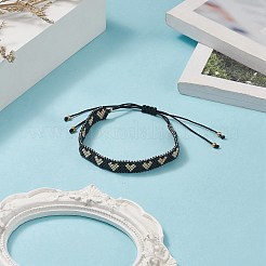 Handgefertigte japanische Saatherz-geflochtene Perlenarmbänder&nbsp;BJEW-MZ00015