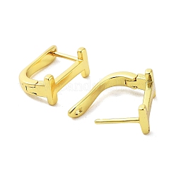 Boucles d'oreilles lettre en laiton pour femme&nbsp;EJEW-A038-01I-G