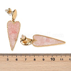 Orecchini pendenti a forma di cuore in acciaio inossidabile 304&nbsp;EJEW-Z096-01G-A01
