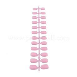 12 faux ongles courts français de couleur unie naturelle givrée de taille différente&nbsp;MRMJ-T078-97-M