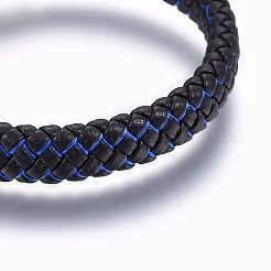 Braccialetti in cordino intrecciato in similpelle microfibra&nbsp;BJEW-E345-07B
