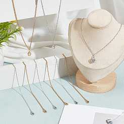 Ensemble de colliers à chaîne gourmette et câble en acier inoxydable 304&nbsp;MAK-NB0001-27