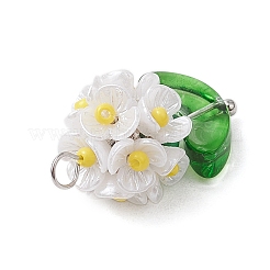 Blumenanhänger aus Glasperlen&nbsp;X1-PALLOY-MZ00521-02