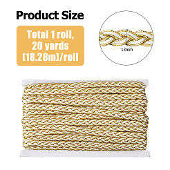 Rubans de dentelle tressée en polyester&nbsp;OCOR-WH0105-181B