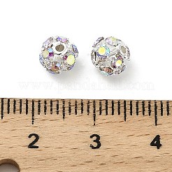 6 mm Messing-Kristall-Ab-Strassperlen&nbsp;KK-S519-01A-01S
