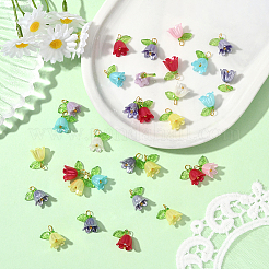 120 pz perline acriliche con pendenti in perle di plastica imitazione&nbsp;FIND-SC0019-78
