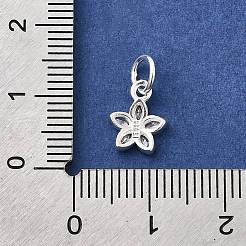 925 Sterlingsilber-Blumenanhänger mit klarem Zirkonia&nbsp;STER-A048-02B-S
