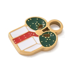 Weihnachtsmotive 304 Edelstahl Emaille Charms&nbsp;LS-STAS-K312-04G-G
