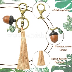 Porte-clés en bois et alliage&nbsp;KEYC-YW00262