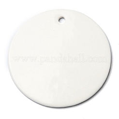 Grands pendentifs en porcelaine imprimée à la main de noël&nbsp;PORC-F009-05