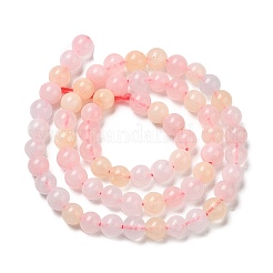 Fili di perline di morganite imitazione giada bianca naturale&nbsp;G-I299-F14-6mm-01