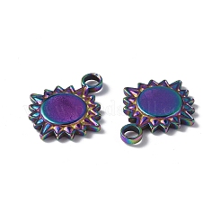 Placcatura ionica (ip) 304 impostazioni cabochon pendente in acciaio inossidabile&nbsp;STAS-I694-01MC