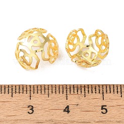 Messing-Blumen-Bead-Kappen&nbsp;KK-K381-02G-01