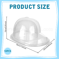 PVC-Kunststoffboxen für Baseballkappen&nbsp;CON-WH0001-71