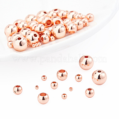 96 pz 6 perline rotonde in ottone&nbsp;KK-BC0007-47B