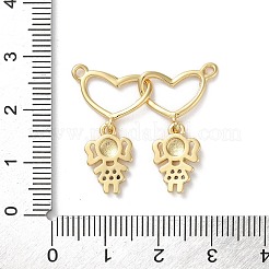 Anhänger aus Zirkonia aus Messing&nbsp;X-KK-M287-04G-A