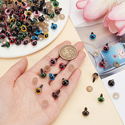 70 Paar 7 Farben Bastelaugen aus Kunststoff für Puppen und Stofftiere&nbsp;DIY-PH0017-86