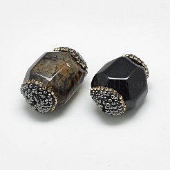 Perles en agate noire naturelles&nbsp;G-Q982-B01