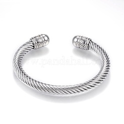 Anlaufgeschützte Torque-Manschettenarmreifen aus Edelstahl 304&nbsp;BJEW-D437-A15