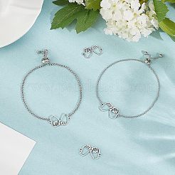 Kits de diy para hacer pulseras deslizantes de acero inoxidable&nbsp;DIY-UN0001-91