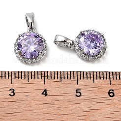 Breloques en laiton avec zircone cubique de micro pave&nbsp;KK-B102-06P