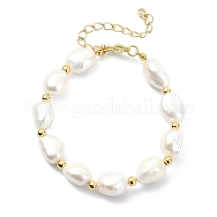 Natürliche kultivierte Süßwasserperlen-Perlenarmbänder für Frauen&nbsp;BJEW-JB13602