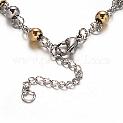 Pulseras de abalorios del rosario con la cruz&nbsp;BJEW-E282-03GP