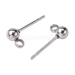 Anlaufgeschützte Ohrstecker-Beschläge aus Edelstahl 304&nbsp;X-STAS-E026-3