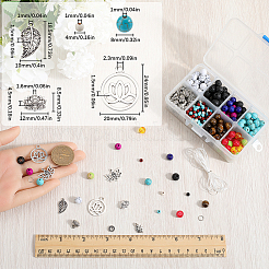 DIY-Sets zur Herstellung mehrschichtiger Armbänder aus Edelsteinperlen und Legierungsanhängern&nbsp;DIY-SC0026-95