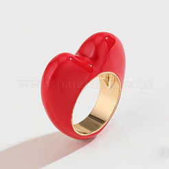 3d Herz Zinklegierung Emaille Fingerringe&nbsp;FS-WG26371-07